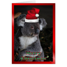 AUSTRALIAN Christmas koala xmas Christmas animals Greeting Card