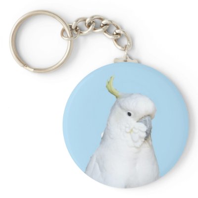 Australian Cockatoo Keyring Keychains by PhotoPixie