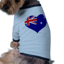 Australian Flag Heart pet clothing