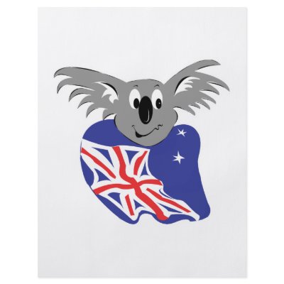 australian flag koala bear design custom flyer by doonidesignsanimals