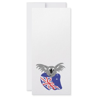 australian flag koala bear design full color rack card by doonidesignsanimals