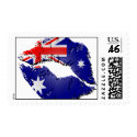 Australian Flag Lips Postage Stamps by LipAction Australian Flag Lips Postage Stamps