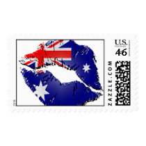 Australian Flag Lips Postage Stamps by LipAction Australian Flag Lips Postage Stamps