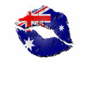 Australian Flag Lips t-shirts by LipAction Australian Flag Lips t-shirts