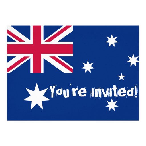 Australian Flag Party Invites