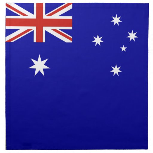 Australian flag printed napkins Zazzle