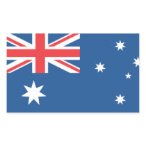 Australian flag rectangle stickers