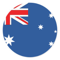 Australian Flag Round Sticker
