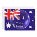 Australian Flag With Bubble Invitation