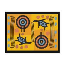 Australian Folk Art Sea Turtles postcards by naturetees Australian Folk Art Sea Turtles postcards