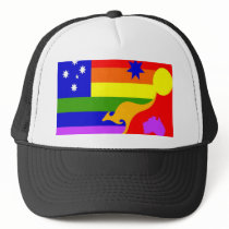 Australian Gay Pride Flag hats