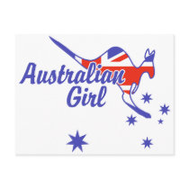 Australian Girl Card Post Card