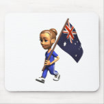 Australian Girl Mouse Pads