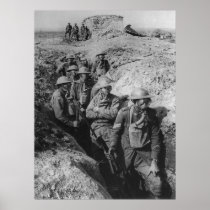Australian Infantry Wearing Small Box Respirators Posters