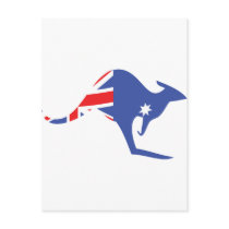 australian kangaroo postcard