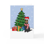 Australian Kelpie and Christmas Tree Card