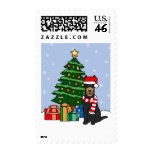 Australian Kelpie and Christmas Tree Postage Stamps
