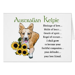 Australian Kelpie Art Gifts card