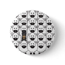 Australian Kelpie in the Sheep Buttons