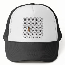 Australian Kelpie in the Sheep Trucker Hat