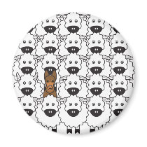 Australian Kelpie in the Sheep Fridge Magnet