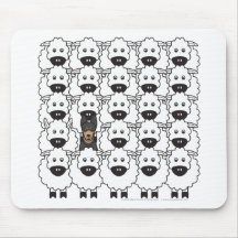 Australian Kelpie in the Sheep Mouse Mat