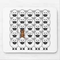 Australian Kelpie in the Sheep Mouse Pad