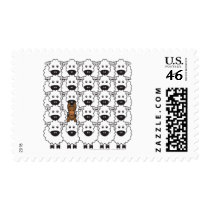 Australian Kelpie in the Sheep Stamps