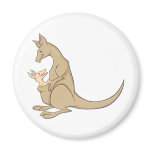 Australian Mama Kangaroo and Baby Joey Magnets