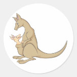 Australian Mama Kangaroo and Baby Joey Stickers