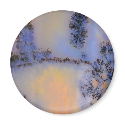 Australian Moss Agate Opus 2 Fridge Magnet by Rockhound_Gifts