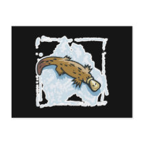 australian platypus design post card