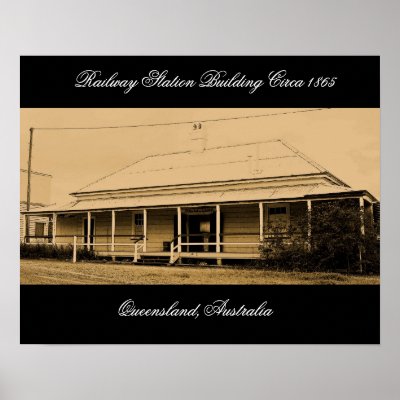 Australian Railway Station circa 1865-Poster by SGImages