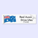 Australian - Real Aussies Drive Utes - USA version bumper stickers