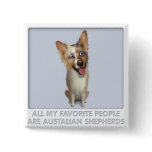 Australian Red Merle Shepherd Favorite Button