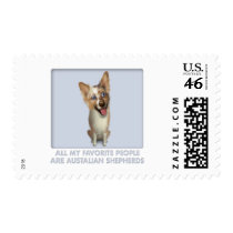 Australian Red Merle Shepherd Favorite Postage