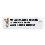 Australian Red Merle Shepherd Honor Bumper Stickers