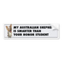 Australian Red Merle Shepherd Honor bumper stickers