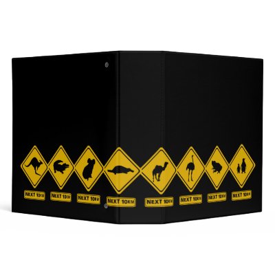 Australian road signs binders by downunder_roo