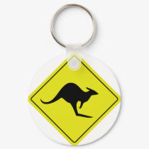 australian roadsign kangaroo australia keychains
