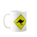 australian roadsign kangaroo australia coffee mug