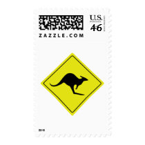 australian roadsign kangaroo australia stamp