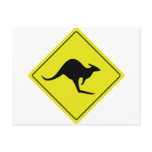 australian roadsign kangaroo australia post cards