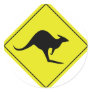 australian roadsign kangaroo australia round sticker