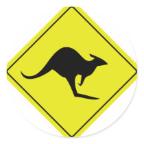australian roadsign kangaroo australia stickers by Tomaniac australian roadsign kangaroo australia stickers