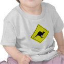 australian roadsign kangaroo australia t-shirts by Tomaniac australian roadsign kangaroo australia t-shirts