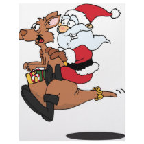 Australian Santa riding a Christmas kangaroo Custom Letterhead