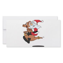 Australian Santa riding a Christmas kangaroo photo cards by Dennis_Holmes Australian Santa riding a Christmas kangaroo photo cards