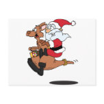 Australian Santa riding a Christmas kangaroo Postcard