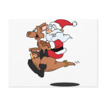 Australian Santa riding a Christmas kangaroo postcards by Dennis_Holmes Australian Santa riding a Christmas kangaroo postcards